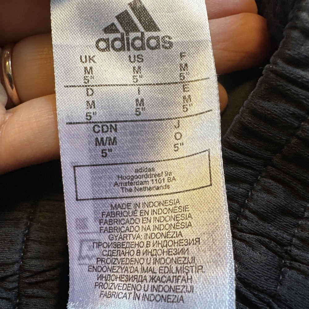Adidas Men's Black 3 Stripes Woven Athletic Training Shorts 5" Inseam Liner EUC - Picture 6 of 10